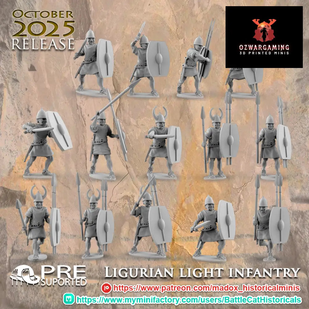 Ligurian Light Infantry | Battlecat 28mm Historical Wargaming Miniatures Role Playing Miniatures