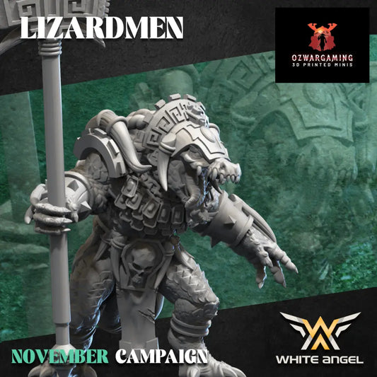 Lizardmen Ancient Crocogator | White Angel 28/32mm Fantasy Wargaming Miniatures