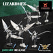 Lizardmen Skycrawlers | White Angel 28/32mm Fantasy Wargaming Miniatures