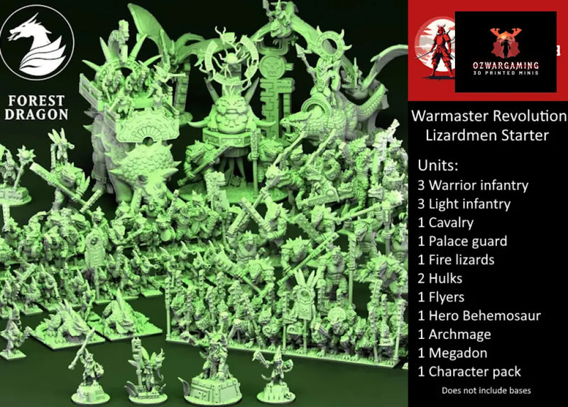 Lizardpeople Army Bundle | Forest Dragon 10mm Fantasy Wargaming Miniatures Role Playing Miniatures