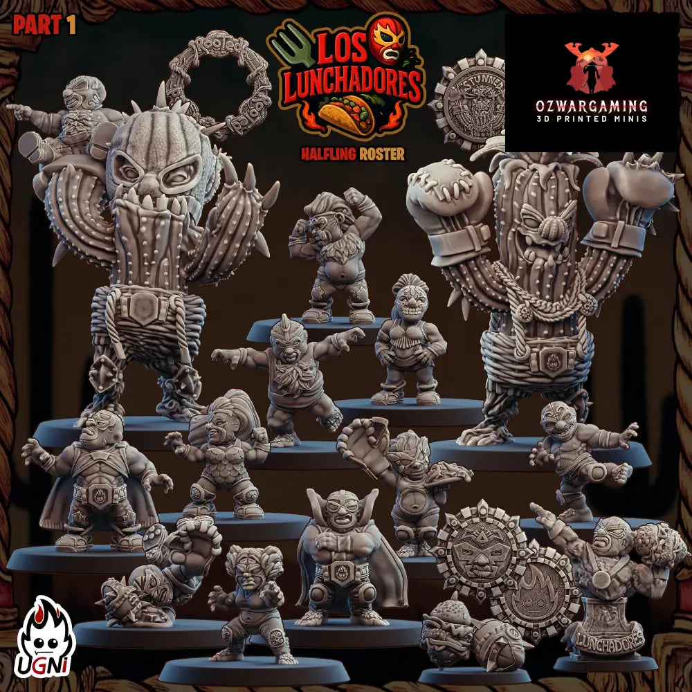 Los Luchadores Fantasy Football Team | Ugni Miniatures Role Playing Miniatures