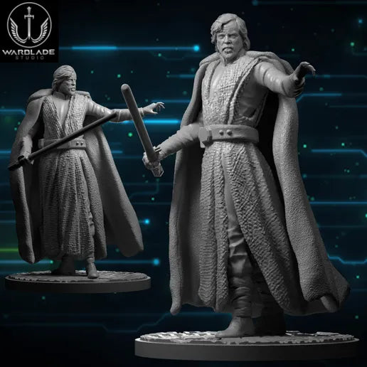 Shatter Scale Old Luke | Warblade Studios 40mm Miniatures Role Playing Miniatures