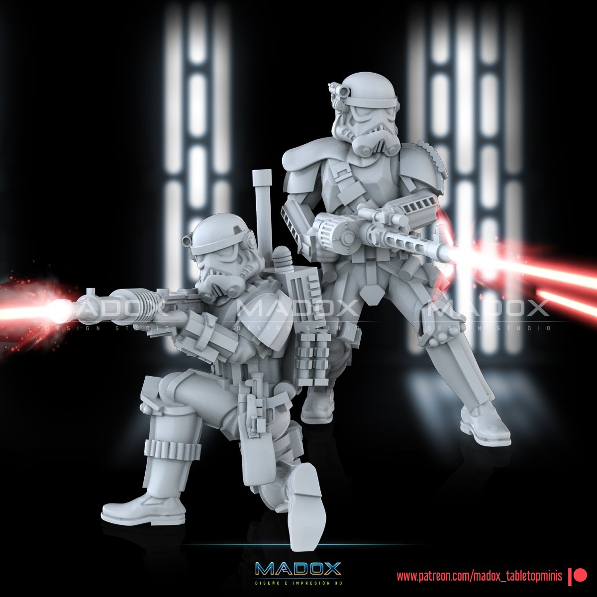 Buckethead Heavy Weapons Attachment | Warbear Studios 28mm SciFi Wargaming Miniatures Role Playing Miniatures