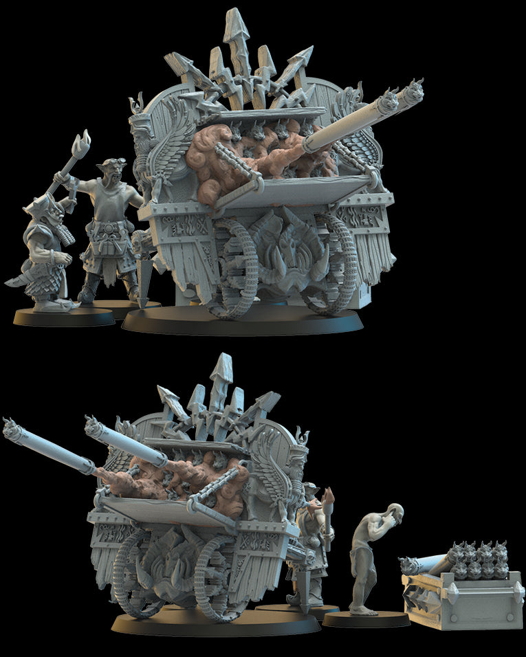 Maghmorin Dwarves Hwacha Rocket Launcher | Lost Kingdom 28/32mm Fantasy Wargaming Miniatures