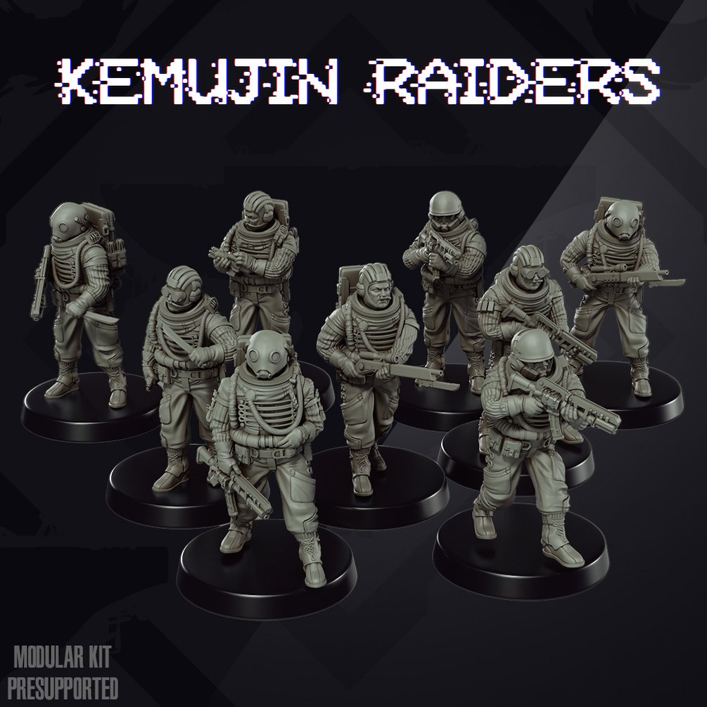 Hard Sci Fi: Kemujin Raiders | Skullforge Studios 32mm Wargaming Miniatures Role Playing Miniatures