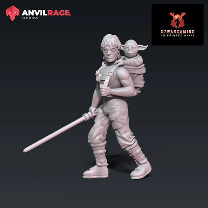 Master and Apprentice | Anvilrage Galactic SciFi Miniatures 32mm 1/47 Legion Scale Role Playing Miniatures