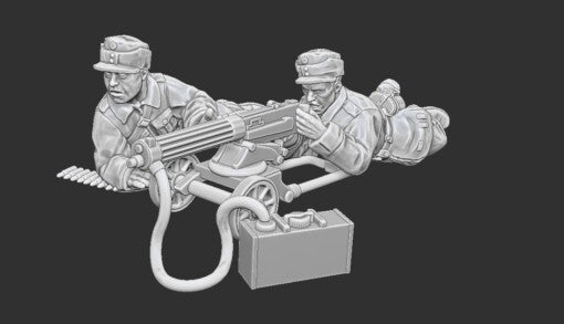 Summer Finnish Maxim MMG Team | Propylene Foliescu 28mm WW2 Wargaming Miniatures