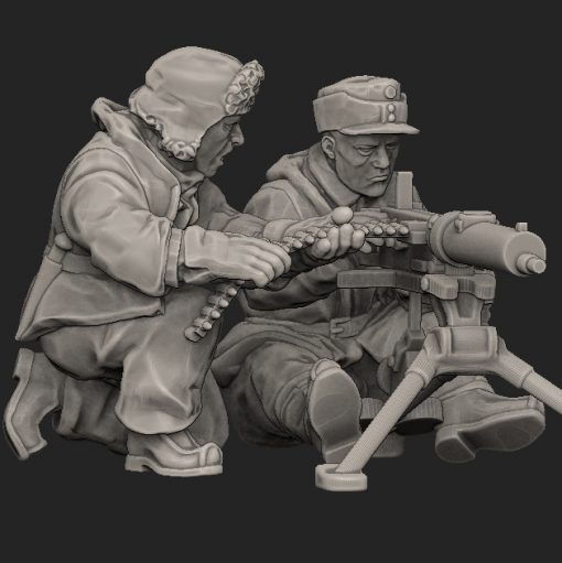 Finnish Maxim MMG Team | Propylene Foliescu 28mm WW2 Wargaming Miniatures Role Playing Miniatures