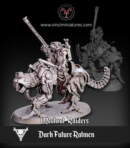 Verminkin Dark Future Mechrat Raiders | Vinci Miniatures 28/32mm Fantasy Wargaming Miniatures Role Playing Miniatures