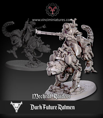 Verminkin Dark Future Mechrat Raiders | Vinci Miniatures 28/32mm Fantasy Wargaming Miniatures Role Playing Miniatures