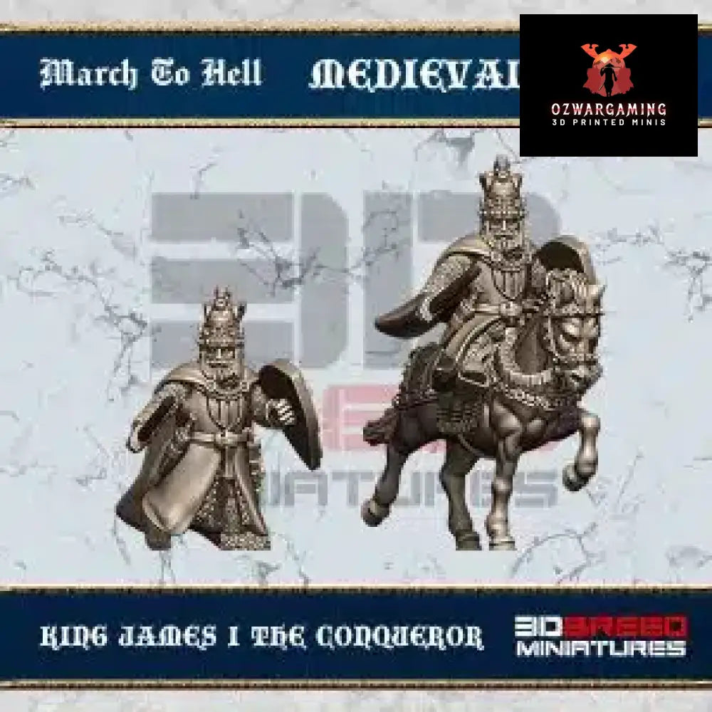 Medieval English King James | 3DBreed 15mm Wargaming Miniatures Role Playing Miniatures