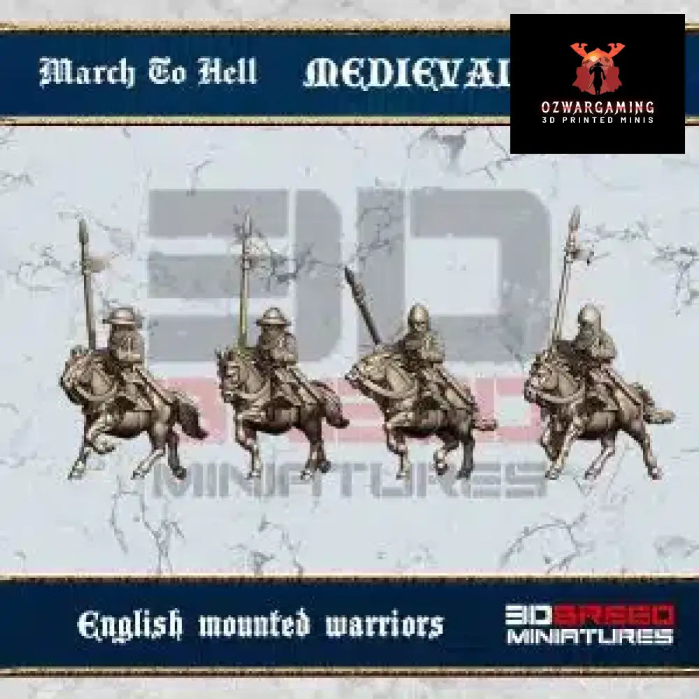 Medieval English Mounted Warriors | 3DBreed 15mm Wargaming Miniatures Role Playing Miniatures