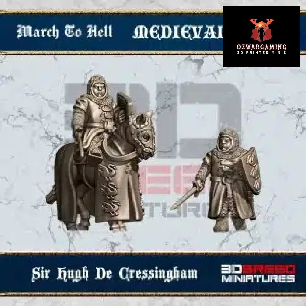 Medieval English Sir Hugh de Cressingham | 3DBreed 15mm Wargaming Miniatures Role Playing Miniatures