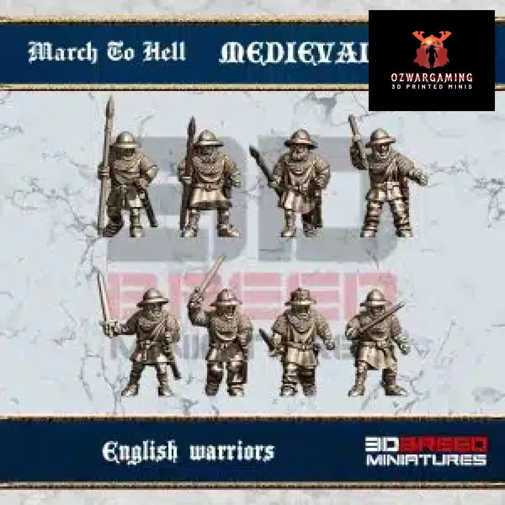 Medieval English Warriors | 3DBreed 15mm Wargaming Miniatures Role Playing Miniatures