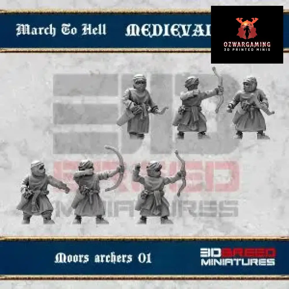 Medieval Moors Archers | 3DBreed 15mm Wargaming Miniatures Role Playing Miniatures