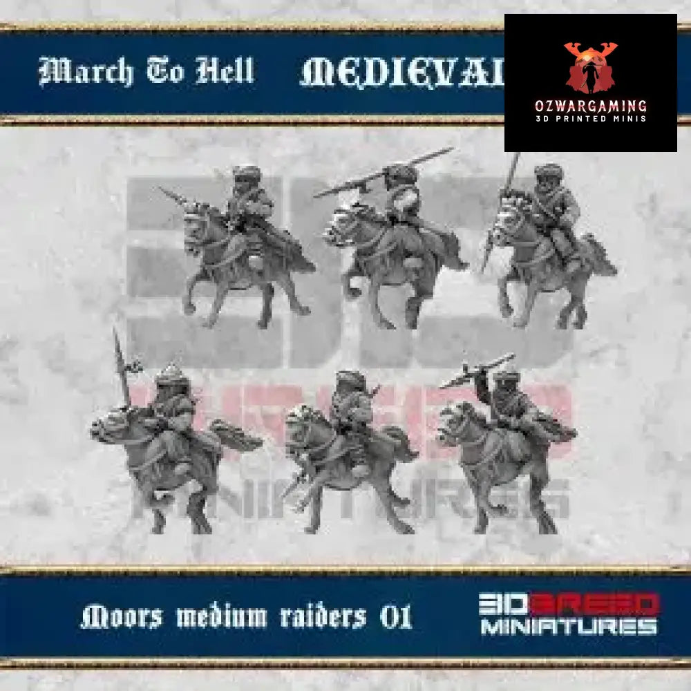 Medieval Moors Medium Riders | 3DBreed 15mm Wargaming Miniatures Role Playing Miniatures