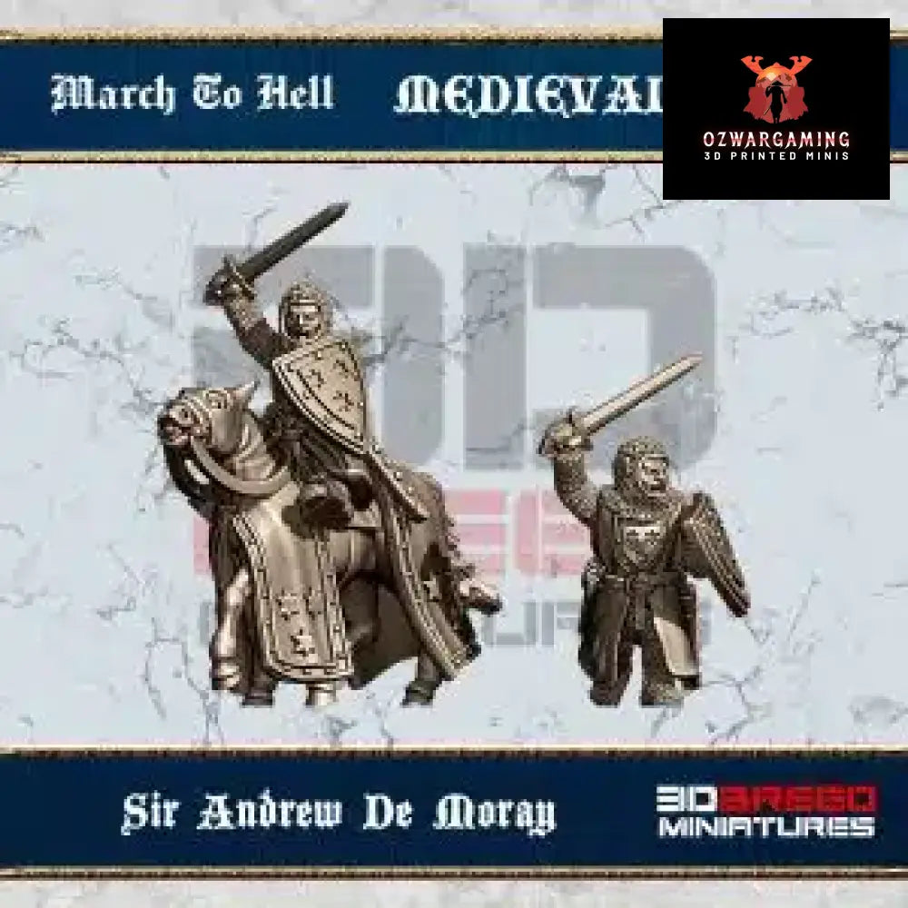 Medieval Scots Andrew De Moray | 3DBreed 15mm Wargaming Miniatures Role Playing Miniatures