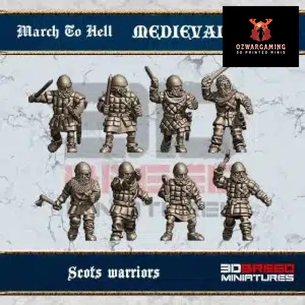 Medieval Scots Warriors | 3DBreed 15mm Wargaming Miniatures Role Playing Miniatures