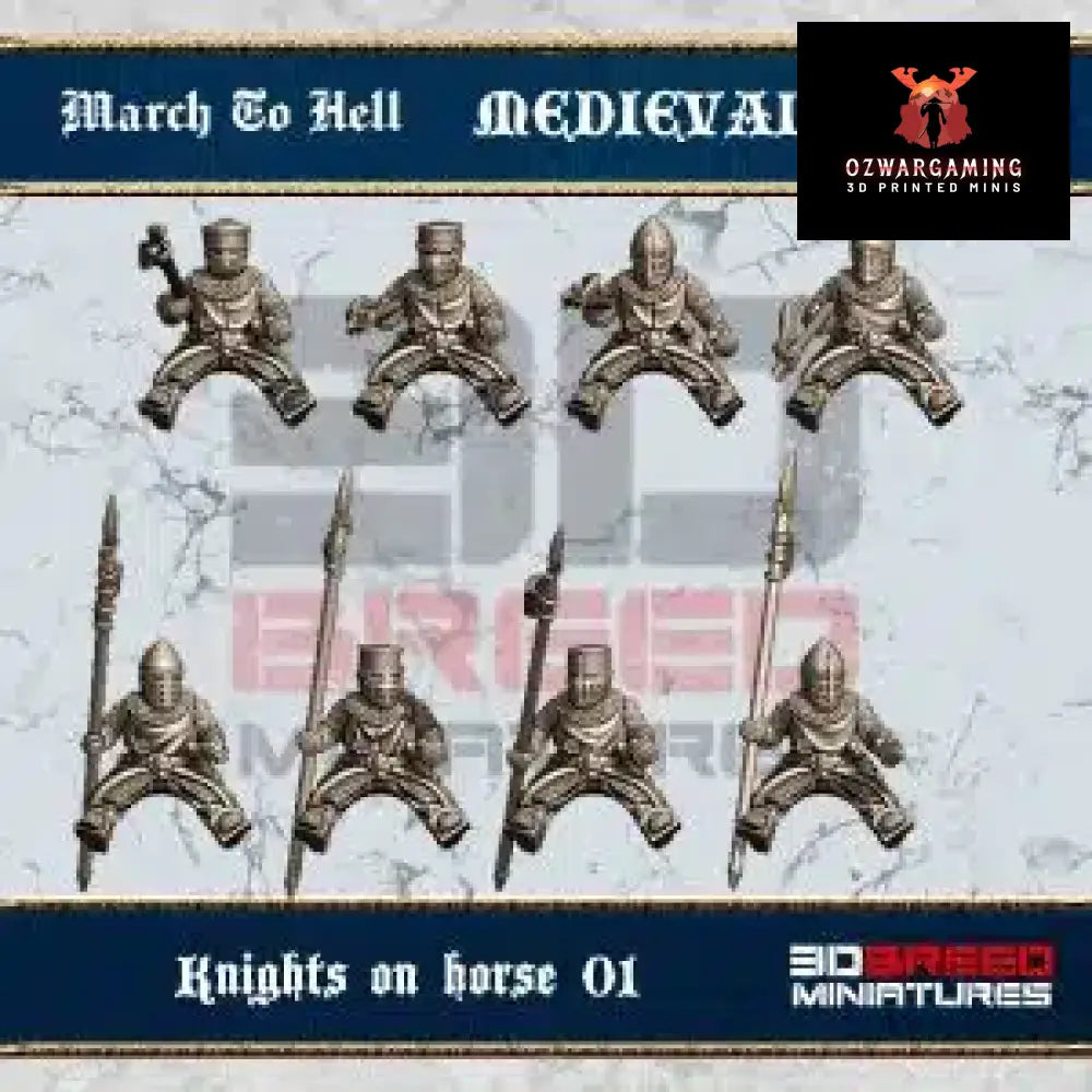Medieval West European Knights | 3DBreed 15mm Wargaming Miniatures Role Playing Miniatures