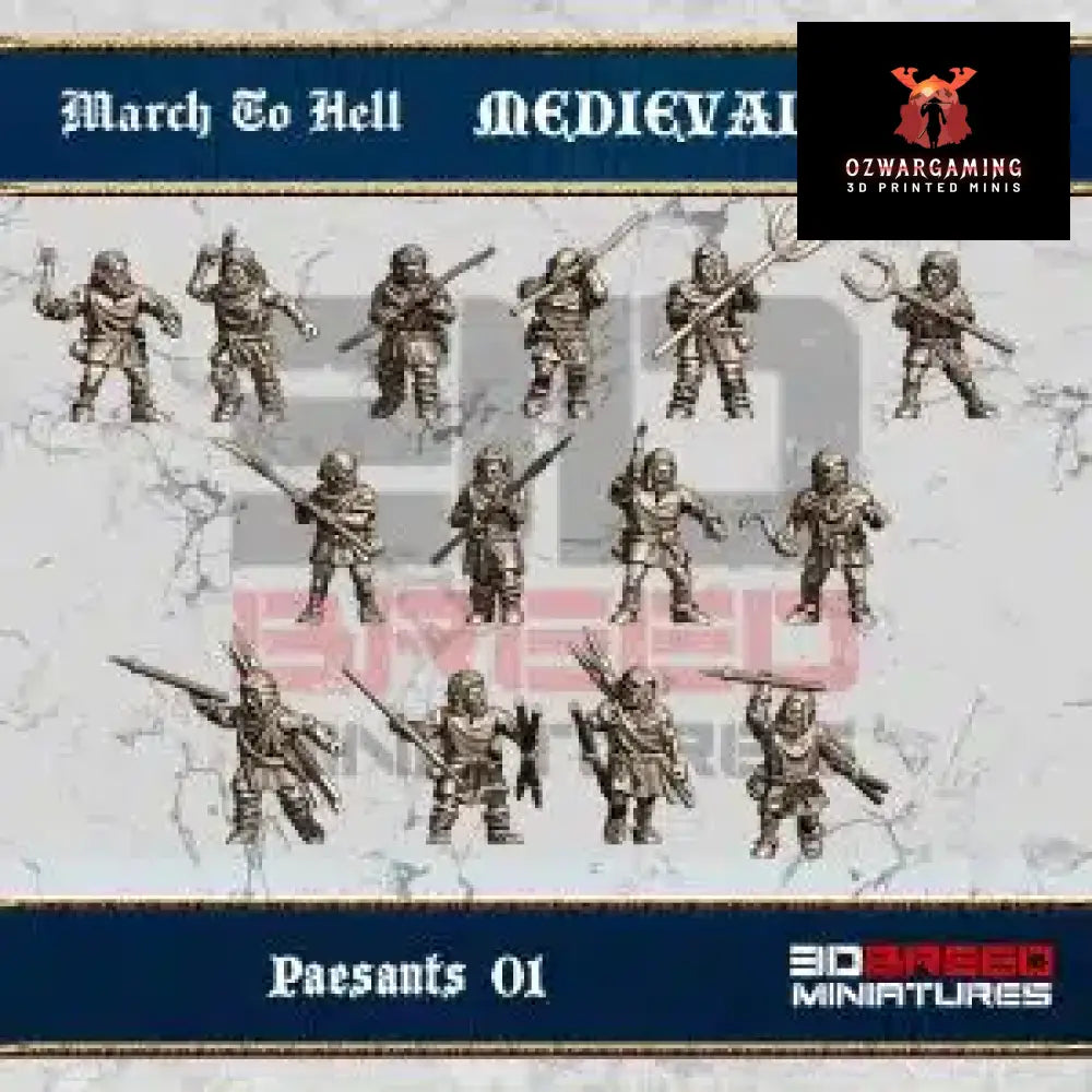 Medieval West European Peasants 1 | 3DBreed 15mm Wargaming Miniatures Role Playing Miniatures