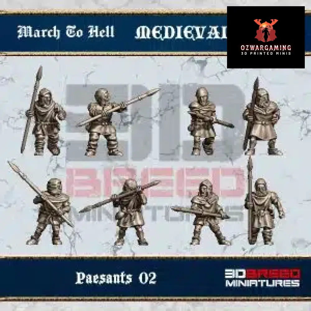 Medieval West European Peasants 2 | 3DBreed 15mm Wargaming Miniatures Role Playing Miniatures