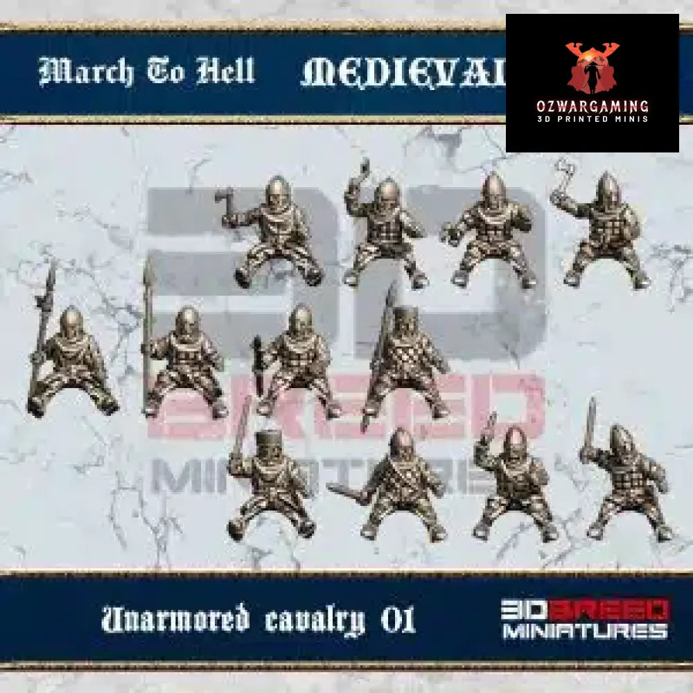 Medieval West European Unarmoured Cavalry | 3DBreed 15mm Wargaming Miniatures Role Playing Miniatures