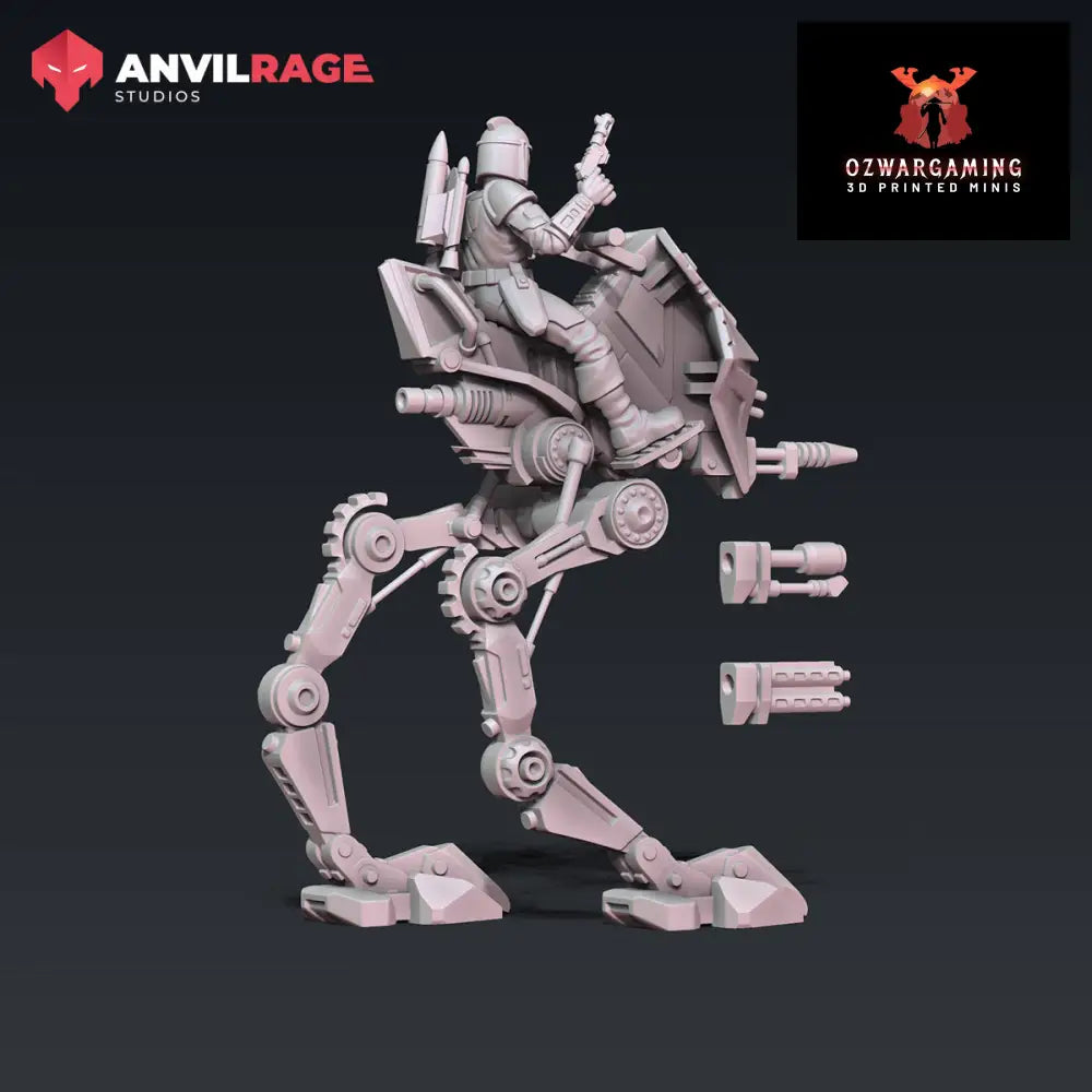 Mercenary Walker | Anvilrage Galactic SciFi Miniatures 32mm 1/47 Legion Scale Role Playing Miniatures