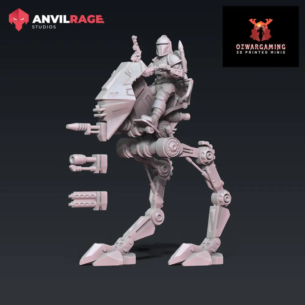 Mercenary Walker | Anvilrage Galactic SciFi Miniatures 32mm 1/47 Legion Scale Role Playing Miniatures
