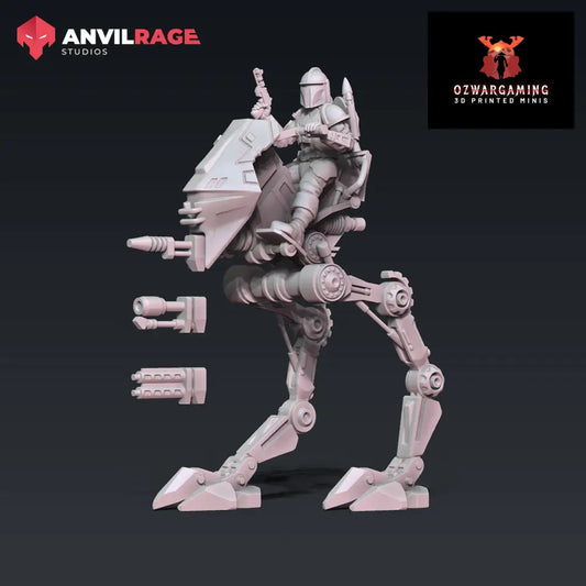 Mercenary Walker | Anvilrage Galactic SciFi Miniatures 32mm 1/47 Legion Scale Role Playing Miniatures