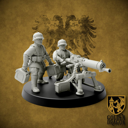 Holy Roman Empire Heavy Weapons | Golden Dragon Games Weird WW2 Heavy Machine Gun Role Playing Miniatures