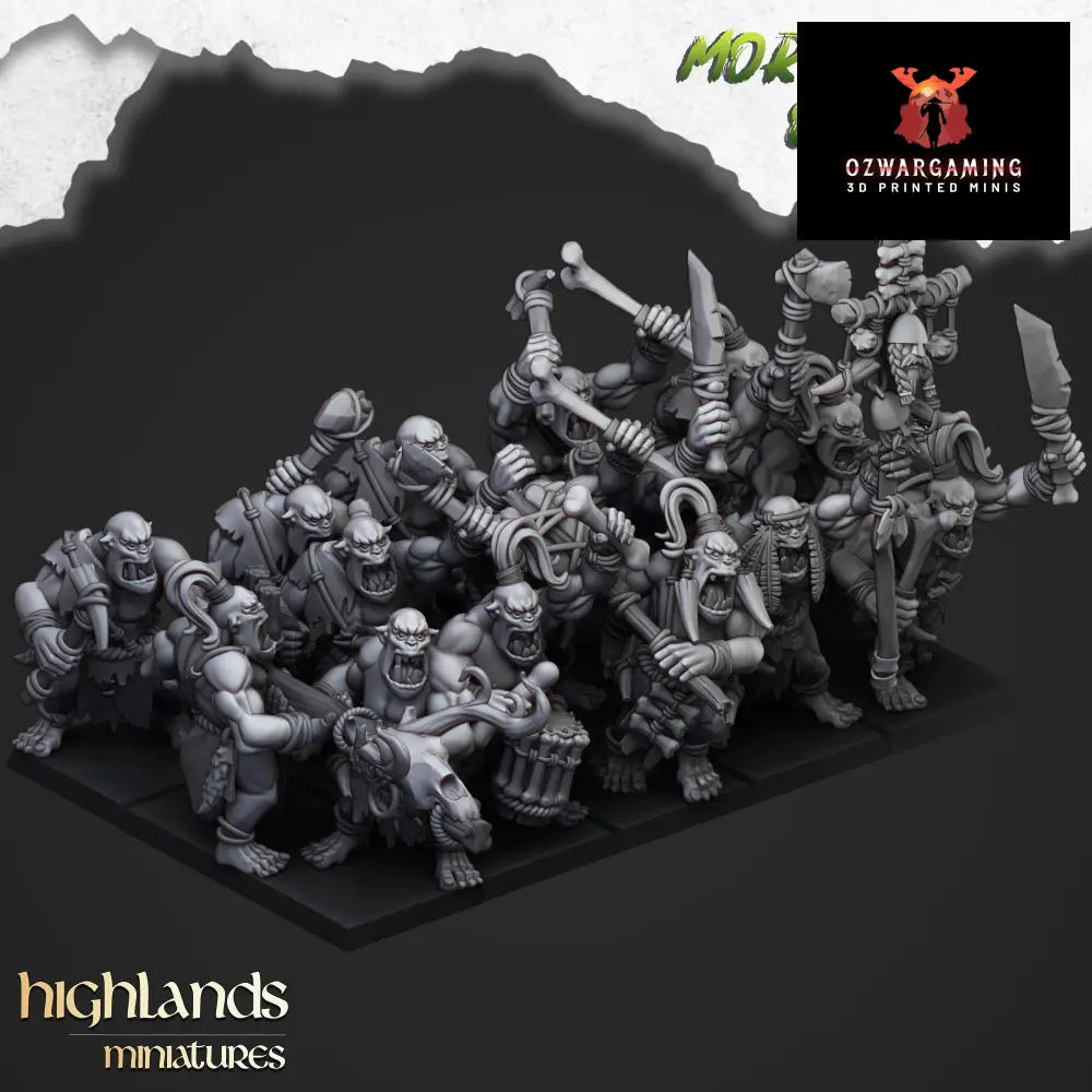 Moredhun’s Feral Orcs Hand Weapons | Highlands Miniatures 28/32mm Fantasy Wargaming Miniatures Role Playing Miniatures