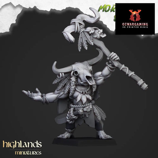 Moredhun’s Feral Orcs Shaman | Highlands Miniatures 28/32mm Fantasy Wargaming Miniatures Role Playing Miniatures
