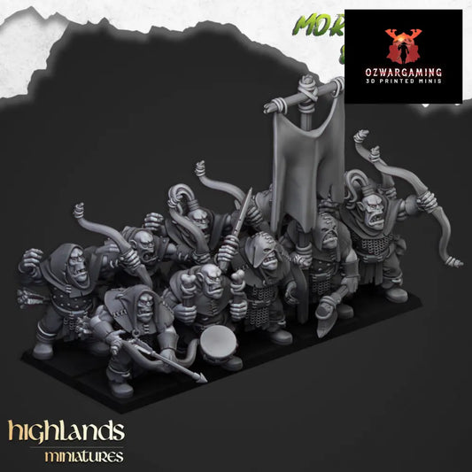 Moredhun’s Orcs Bowmen | Highlands Miniatures 28/32mm Fantasy Wargaming Miniatures Role Playing Miniatures