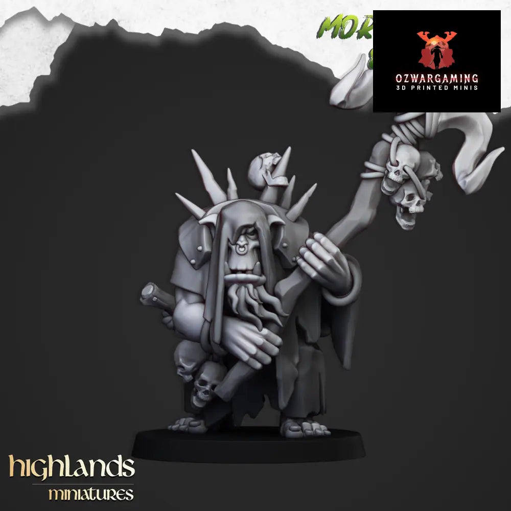 Moredhun’s Orcs Shaman Set | Highlands Miniatures 28/32mm Fantasy Wargaming Miniatures Role Playing Miniatures