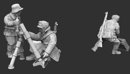 Finnish Medium Mortar Team | Propylene Foliescu 28mm WW2 Wargaming Miniatures Role Playing Miniatures