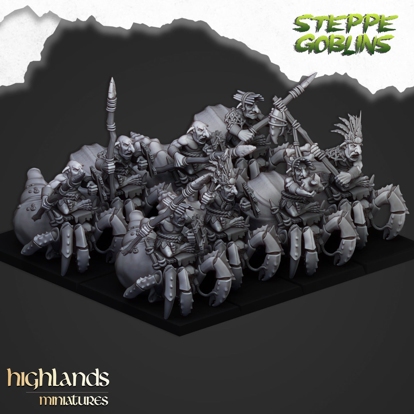 Coast Goblins Riders | Highlands Miniatures 28/32mm Fantasy Wargaming Miniatures (Copy) (Copy) Role Playing Miniatures