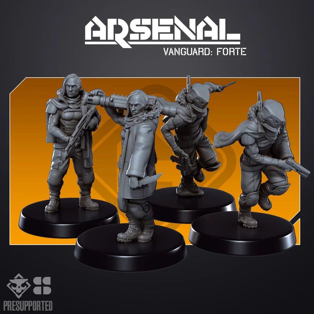 ARSENAL UNIT: Vanguard Forte | Skullforge Studios 32mm Wargaming Miniatures Role Playing Miniatures