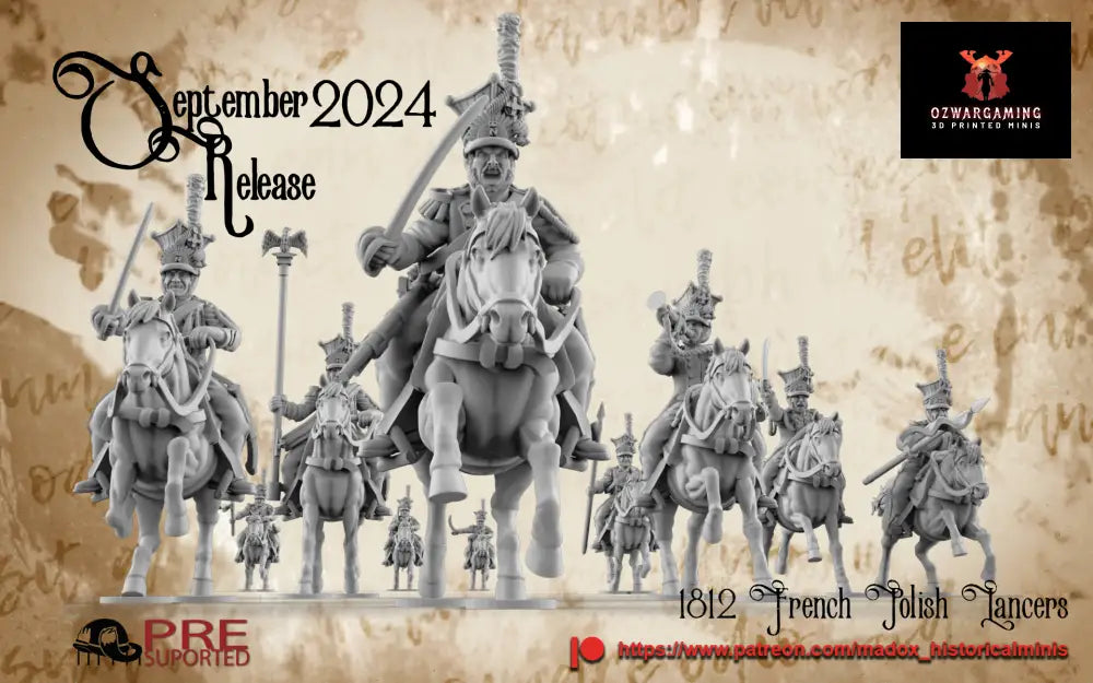 Napoleonic French Polish Lancers | Battlecat 28mm Historical Wargaming Miniatures Role Playing Miniatures
