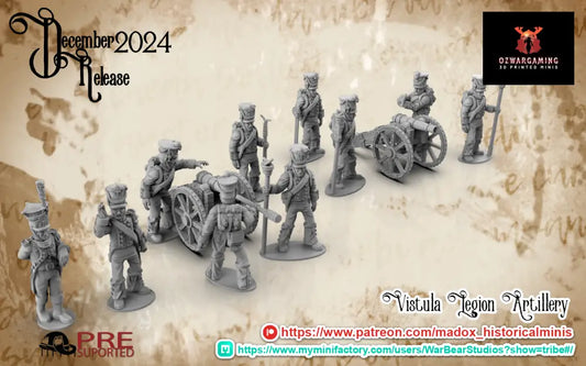 Napoleonic French Vistula Legion Artillery | Battlecat 28mm Historical Wargaming Miniatures Role Playing Miniatures