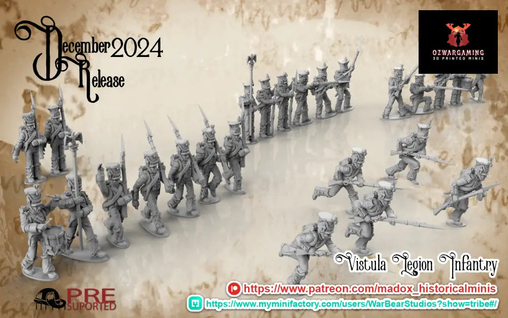 Napoleonic French Vistula Legion Infantry | Battlecat 28mm Historical Wargaming Miniatures Role Playing Miniatures