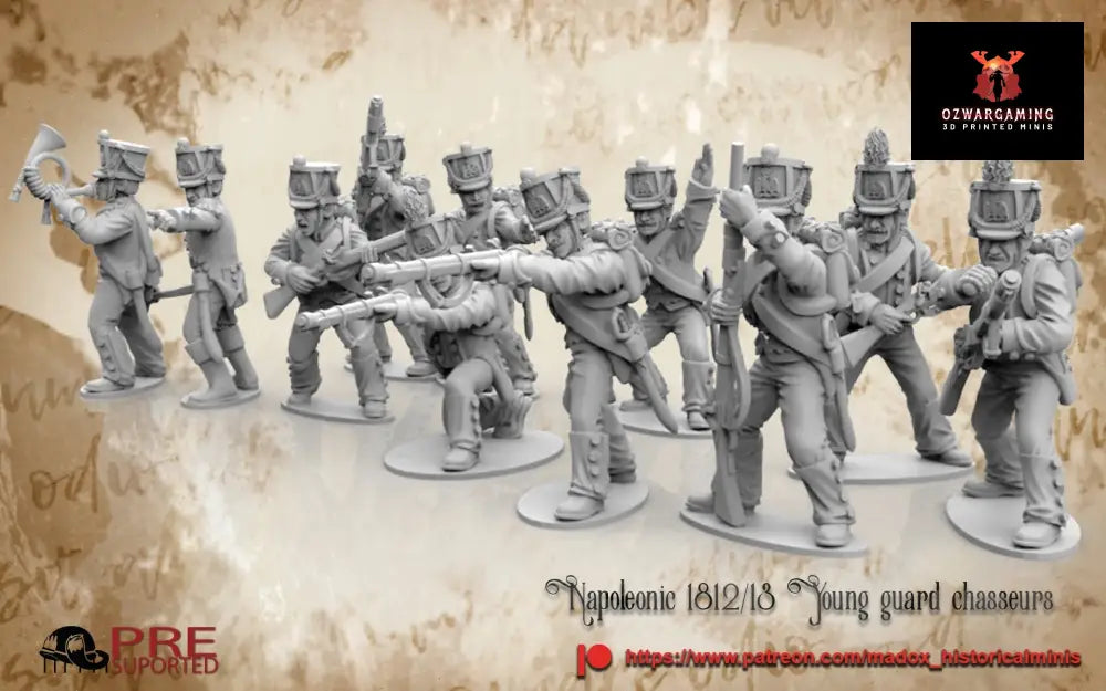 Napoleonic French Young Guard Chasseurs | Warbear Studios 28mm Historical Wargaming Miniatures (Copy) Role Playing