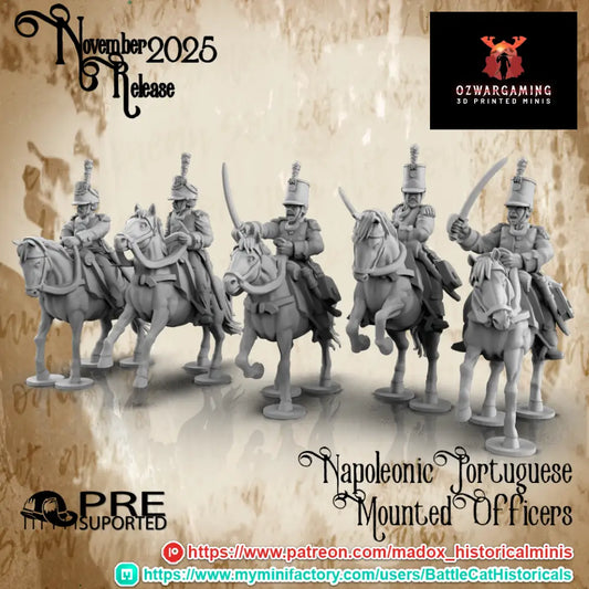 Napoleonic Mounted Officers | Battlecat 28mm Historical Wargaming Miniatures Role Playing Miniatures
