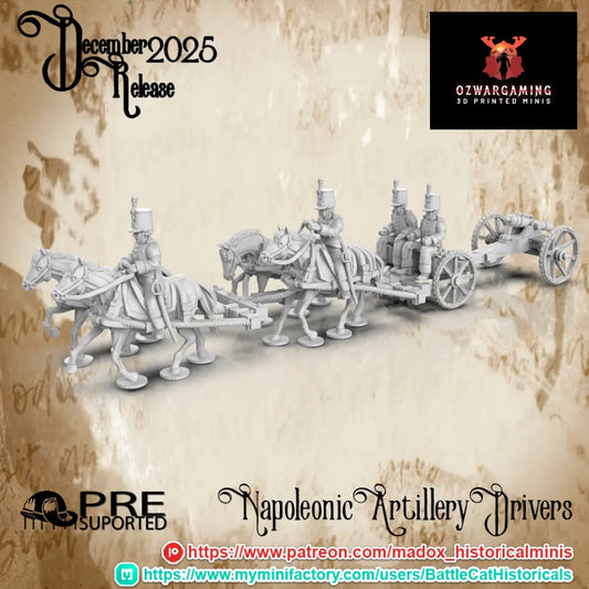 Napoleonic Portuguese Artillery Drivers | Battlecat 28mm Historical Wargaming Miniatures Role Playing Miniatures
