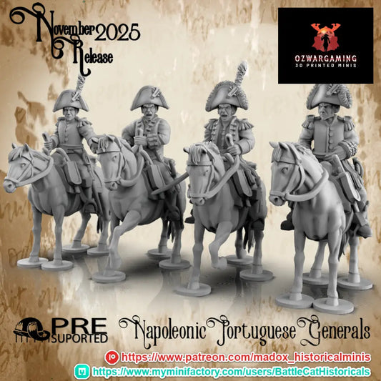 Napoleonic Portuguese Generals | Battlecat 28mm Historical Wargaming Miniatures Role Playing Miniatures