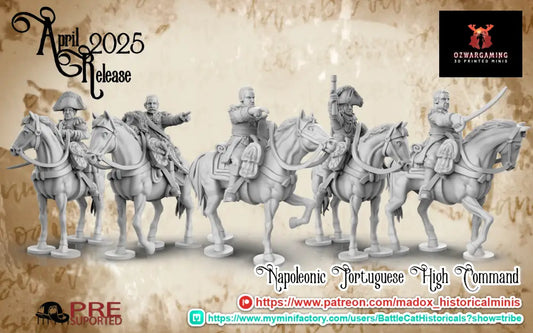 Napoleonic Portuguese High Command | Battlecat 28mm Historical Wargaming Miniatures Role Playing Miniatures