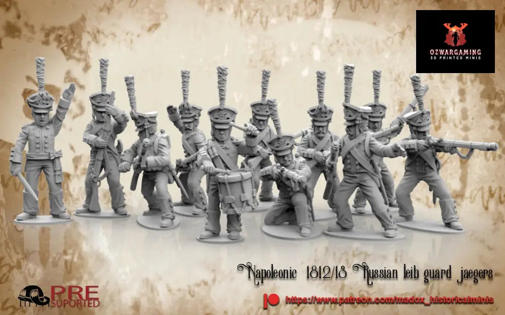 Napoleonic Russian Leib Guard Jaegers | Warbear Studios 28mm Historical Wargaming Miniatures Role Playing Miniatures