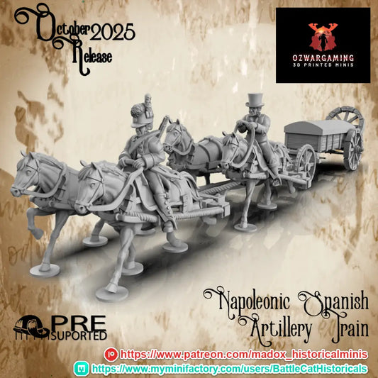 Napoleonic Spanish Artillery Train | Battlecat 28mm Historical Wargaming Miniatures Role Playing Miniatures