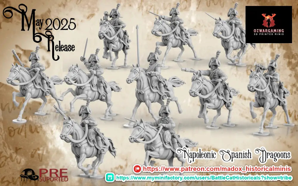 Napoleonic Spanish Dragoons | Battlecat 28mm Historical Wargaming Miniatures Role Playing Miniatures