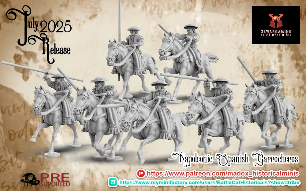 Napoleonic Spanish Gallocheros | Battlecat 28mm Historical Wargaming Miniatures Role Playing Miniatures