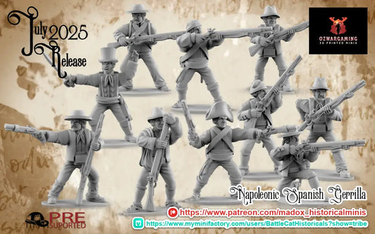 Napoleonic Spanish Guerillas | Battlecat 28mm Historical Wargaming Miniatures Role Playing Miniatures